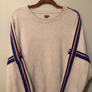 Aerie Neon Rainbow Strip Sweatshirt